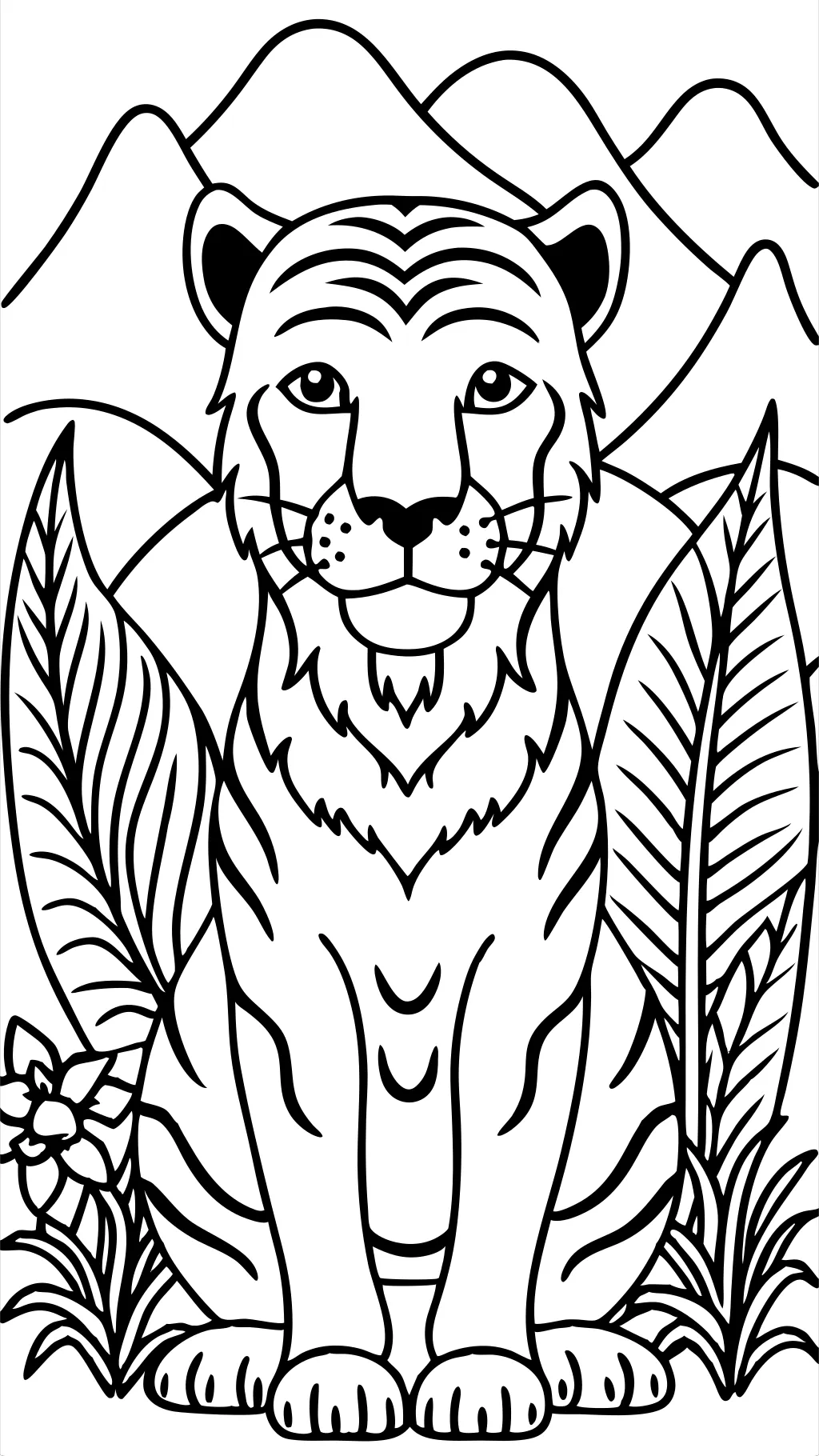 coloriages de gros chats